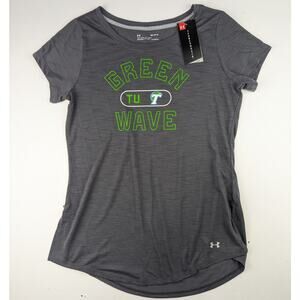 Under Armour Tulane University Green Wave Logo Women's Threadborne Tee - Medium